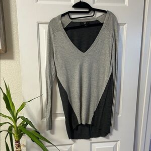 Mossimo Supply Co. Gray and Black V-Neck Sweater